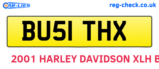 BU51THX are the vehicle registration plates.
