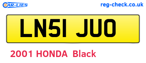 LN51JUO are the vehicle registration plates.
