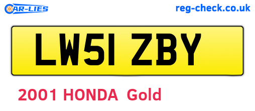 LW51ZBY are the vehicle registration plates.