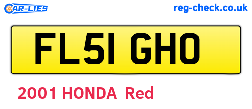 FL51GHO are the vehicle registration plates.