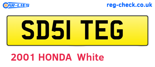 SD51TEG are the vehicle registration plates.