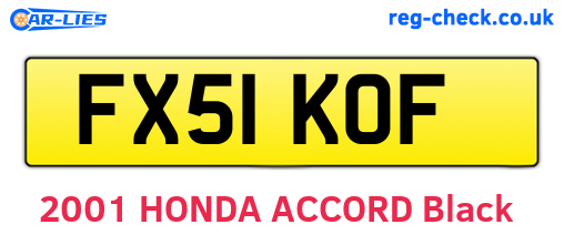 FX51KOF are the vehicle registration plates.