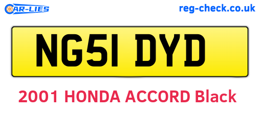 NG51DYD are the vehicle registration plates.