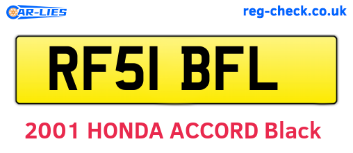 RF51BFL are the vehicle registration plates.
