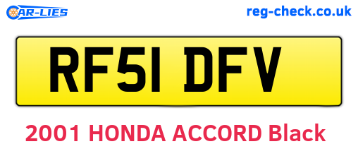 RF51DFV are the vehicle registration plates.