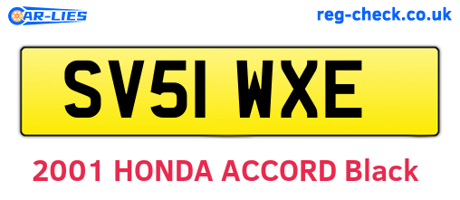 SV51WXE are the vehicle registration plates.