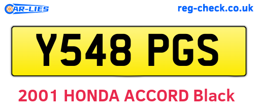 Y548PGS are the vehicle registration plates.