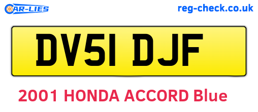 DV51DJF are the vehicle registration plates.