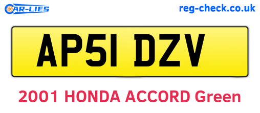 AP51DZV are the vehicle registration plates.