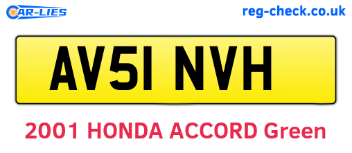 AV51NVH are the vehicle registration plates.