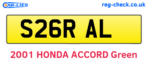 S26RAL are the vehicle registration plates.