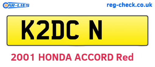 K2DCN are the vehicle registration plates.