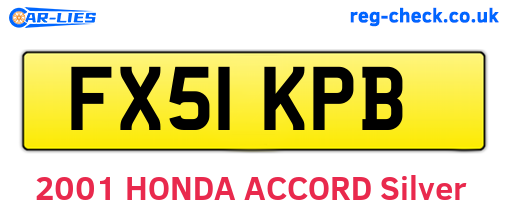 FX51KPB are the vehicle registration plates.
