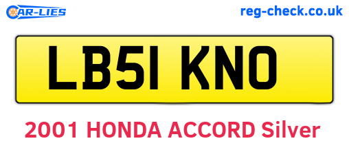 LB51KNO are the vehicle registration plates.