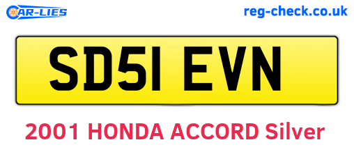 SD51EVN are the vehicle registration plates.