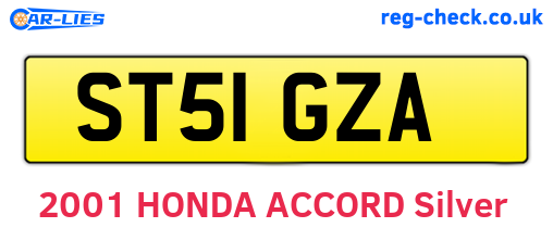 ST51GZA are the vehicle registration plates.