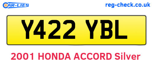 Y422YBL are the vehicle registration plates.