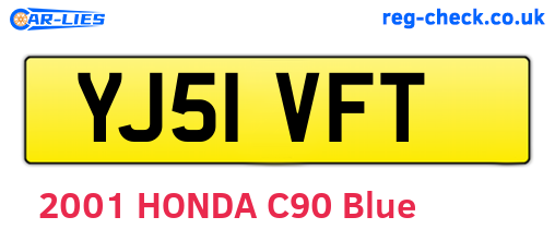 YJ51VFT are the vehicle registration plates.