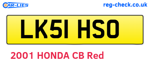 LK51HSO are the vehicle registration plates.