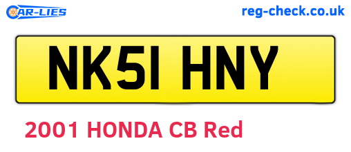 NK51HNY are the vehicle registration plates.