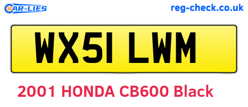 WX51LWM are the vehicle registration plates.
