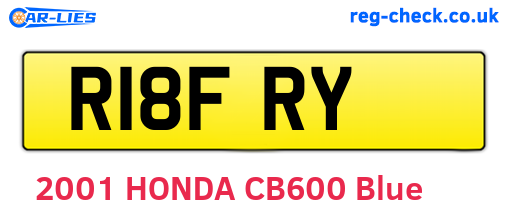 R18FRY are the vehicle registration plates.