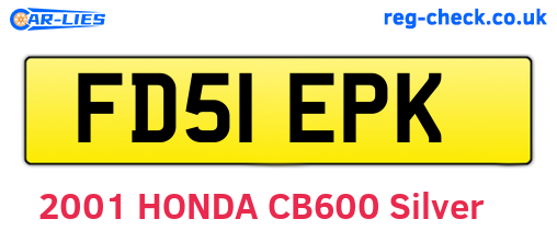 FD51EPK are the vehicle registration plates.