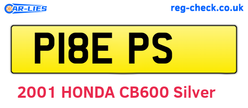 P18EPS are the vehicle registration plates.
