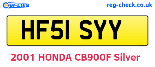 HF51SYY are the vehicle registration plates.