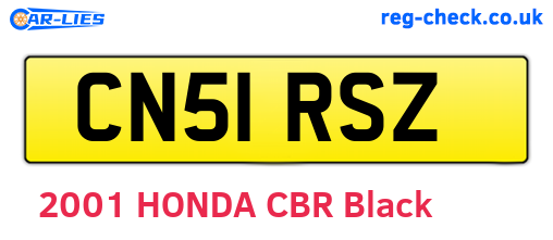 CN51RSZ are the vehicle registration plates.