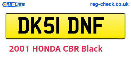 DK51DNF are the vehicle registration plates.