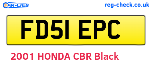 FD51EPC are the vehicle registration plates.