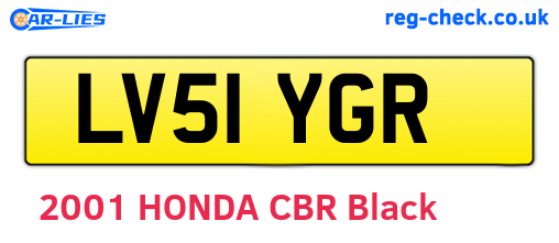 LV51YGR are the vehicle registration plates.