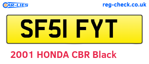 SF51FYT are the vehicle registration plates.