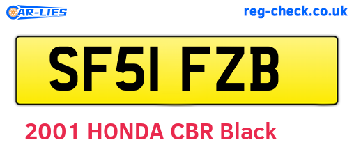 SF51FZB are the vehicle registration plates.