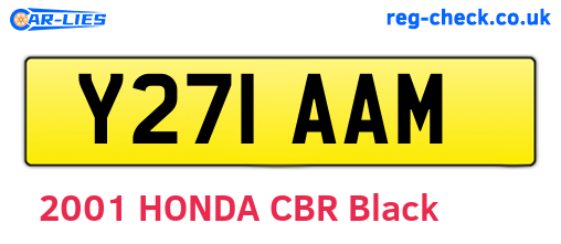 Y271AAM are the vehicle registration plates.