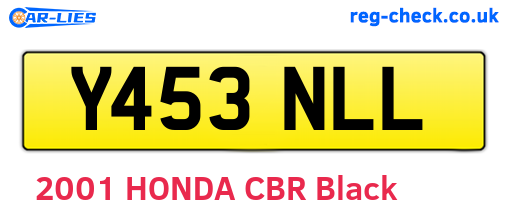 Y453NLL are the vehicle registration plates.
