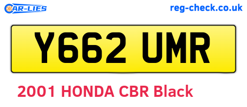 Y662UMR are the vehicle registration plates.
