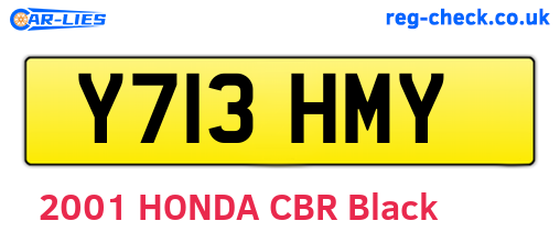 Y713HMY are the vehicle registration plates.