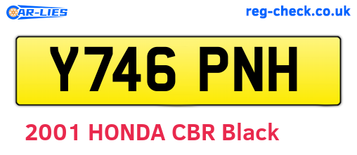 Y746PNH are the vehicle registration plates.