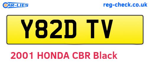 Y82DTV are the vehicle registration plates.