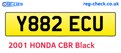 Y882ECU are the vehicle registration plates.