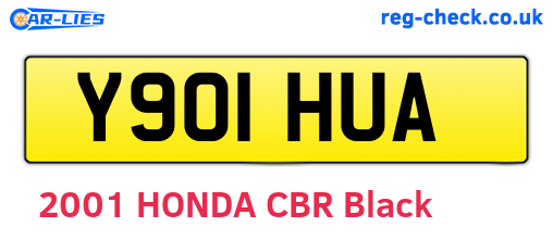 Y901HUA are the vehicle registration plates.