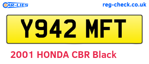 Y942MFT are the vehicle registration plates.