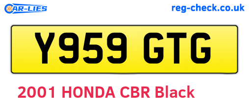 Y959GTG are the vehicle registration plates.