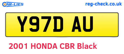 Y97DAU are the vehicle registration plates.