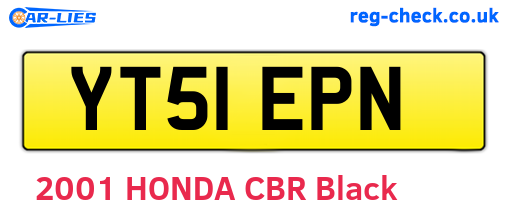 YT51EPN are the vehicle registration plates.