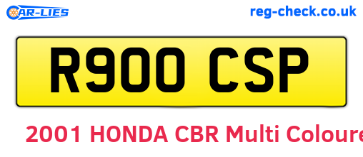 R900CSP are the vehicle registration plates.