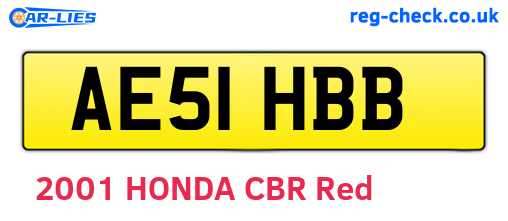 AE51HBB are the vehicle registration plates.