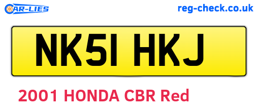 NK51HKJ are the vehicle registration plates.